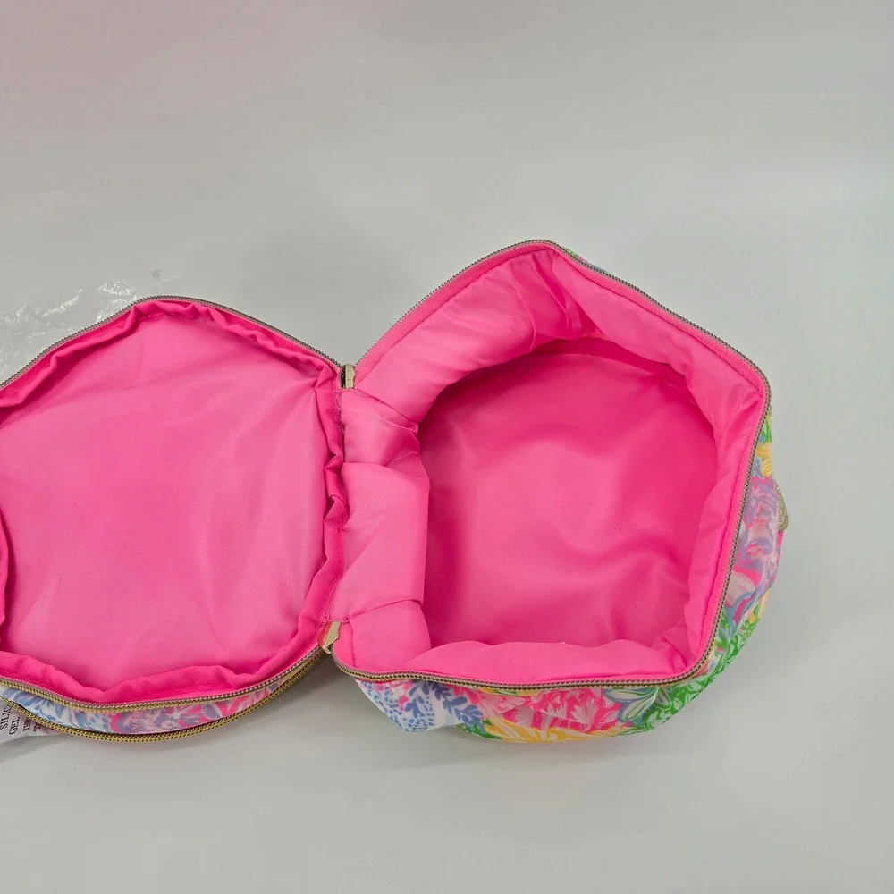 Lilly Pulitzer Cosmetic Case Womens Bright Delight Patch A Floral Multi NWT